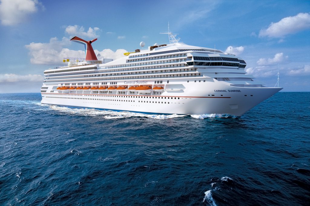 Carnival Cruise Line renoviert die Triumph für rund 200 Millionen US-Dollar und benennt es um. Die Carnival Sunrise wird im Mai 2019 wieder in See stechen.
