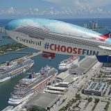 Die Carnival Horizon, neues Flaggschiff von Carnival mit bis zu 3.974 Passagieren, wurde im künftigen Heimathafen Port Miami groß empfangen