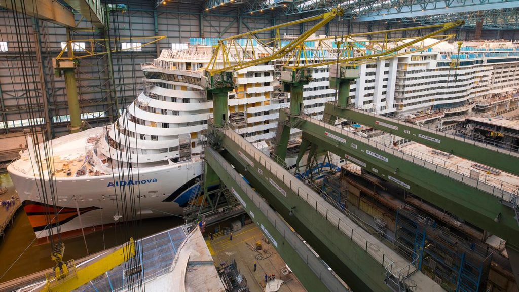 Kreuzfahrt-Fans können heute,  am Sonntag, 21. Oktober,  von 18.00 bis 18.30 Uhr im ZDF den Bau der Aidanova auf der Meyer-Werft in Papenburg miterleben