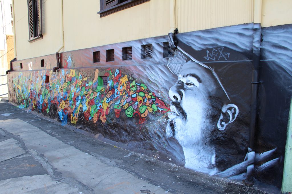 Reportage über die Graffittis in Valparaiso, die chilenische Hafenstadt ist mit Weltklasse-Straßenkunst bedeckt und eine Augenweide