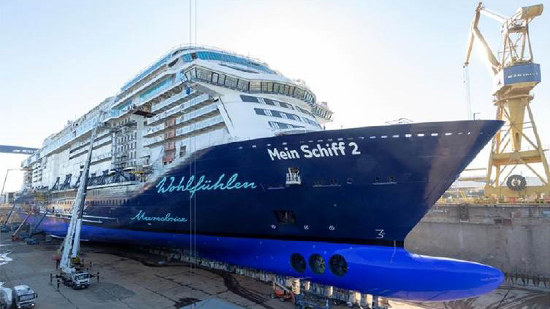 Die neue Mein Schiff 2 wird von TUI Cruises früher übernommen als geplant:erstmals nicht im finnischen Turku, Standort der Schiffswerft, sondern in Kiel.