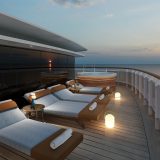 Eine der luxuriösesten Suiten der sieben Weltmeere wird sich auf Deck 14 der Seven Seas Splendor befinden, über der Brücke, mit 413 m²