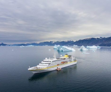 Im neuen Programm nimmt die MS Hamburg 2021 Kurs auf 37 neue Häfen und steuert mit maximal 400 Passagieren auf Expeditionskurs nach Grönland, in die Antarktis und entlang der Westküste Südamerikas zu Zielen jenseits des Massentourismus auf See.