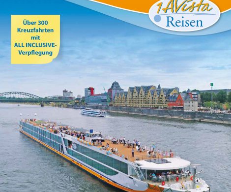 1AVista Reisen präsentiert im neuen Katalog „Flussreisen 2020 & Küstenkreuzfahrten“ neue Routen den Schiffsneubau VistaSky und Neuzugang MS VistaSerenity