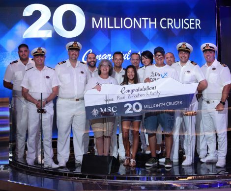 MSC Cruises feierte einen Meilenstein in der Unternehmensgeschichte: An Bord der MSC Seaside in Miami wurde der 20-millionste Kreuzfahrer begrüßt.