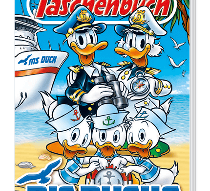 Rezension Lustiges Taschenbuch Nr. 523 - Die Ducks auf Kreuzfahrt. Die Enten aus Entenhausen erleben auf Kreuzfahrt mehrere Geschichten, hochaktuell
