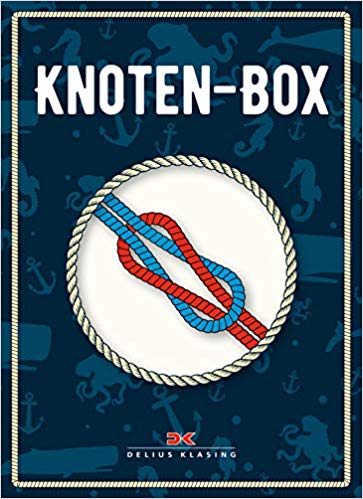 Rezension Die Knoten-Box aus dem DeliusKlasing verlag, Schmuckbox mit 28-seitigem Booklet sowie zwei Seilen und einem Ring, Seemannsknoten zum Üben            