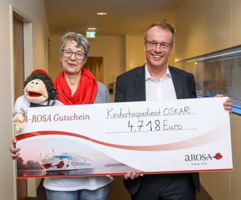 Soziales Engagement A-Rosa spendet den diesjährigen Erlös seiner Neujahrstombola an Bord seiner Flotte in Höhe von 14.155 Euro an drei Rostocker Projekte
