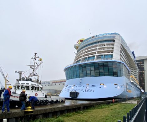 Die 347 Meter lange Odyssey of the Seas für Royal Caribbean International hat das überdachte Baudock II der MEYER WERFT verlassen.