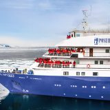 Poseidon Expeditions setzt in den Jahren 2022 und 2023 auf die Sea Spirit, ein kleines, Expeditionsschiff mit rund 100 Gästen.