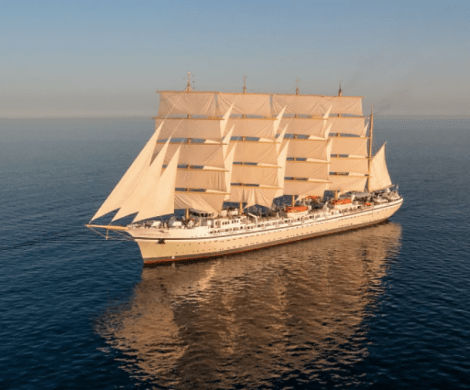 Die Golden Horizon, größtes Passagier-Segelschiff der Welt im regelmäßigen Einsatz, startet ab Mai zu einwöchigen Kreuzfahrten im Mittelmeer.