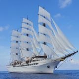 Reportage einer Segelkreuzfahrt mit der Sea Cloud Spirit um alle kanarischen Inseln - das Schiff ist der Star und Blickfang in jedem Hafen