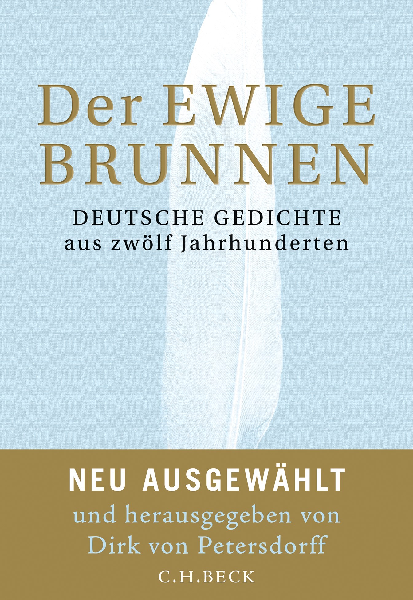 Rezension/Buchkritik "Der ewige Brunnen", Dirk von Petersdorff (Hrsg.),Verlag C. H. Beck. Umfassende, inspirierende Reise durch die deutsche Lyrik